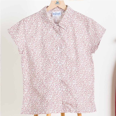 Mia, short-sleeves printed blouse