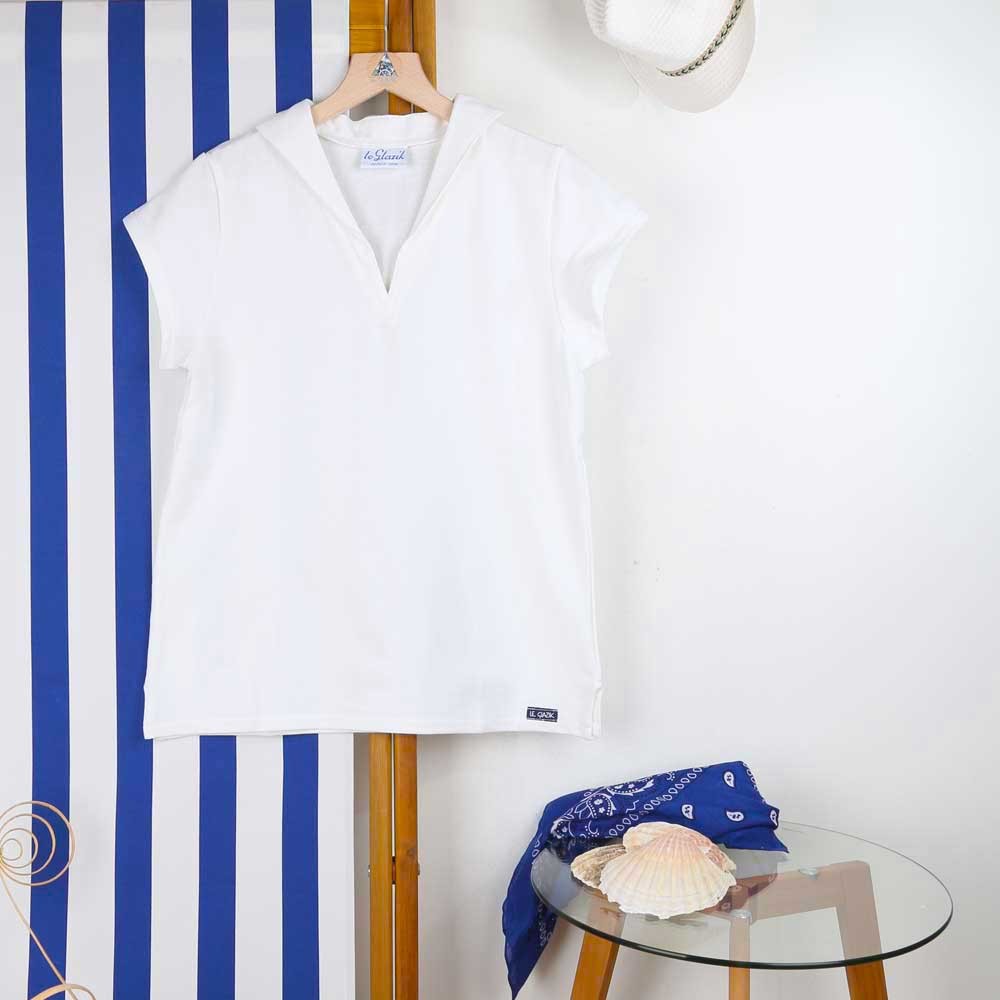 Tropique, T-shirt jersey à col en V made in France Le Glazik Tropique, T-shirt jersey à col en V made in France Le Glazik