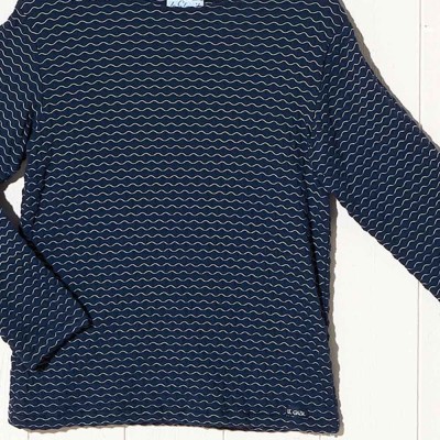 Evran, light sweater with embossed stitch zoom