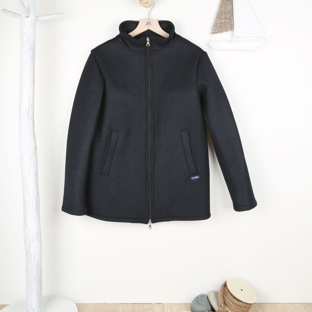 Blouson zippé en coton & laine Rhône Le Glazik Blouson zippé en coton & laine Rhône Le Glazik