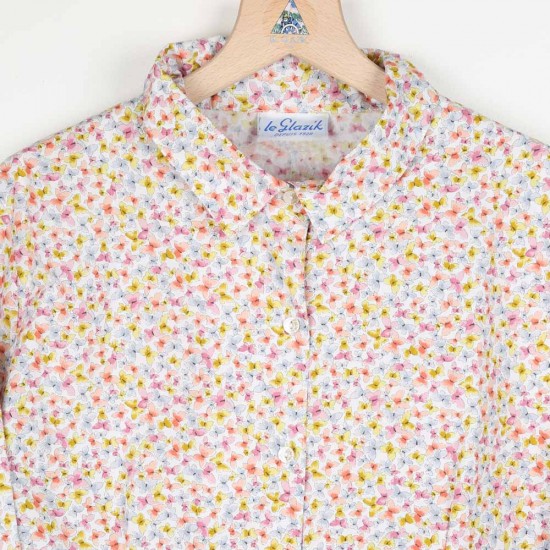 Méroé, 100% organic cotton printed blouse