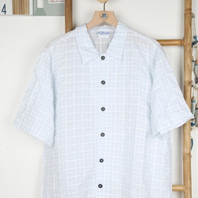 Caliorne, Very Light Check Shirt in 100% Cotton