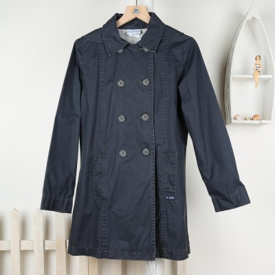 Erdre, Waterproof double-breasted lightweight fabric coat navy