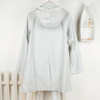 Erdre, Imperméable femme en tissu léger double boutonnage Le Glazik Perle
