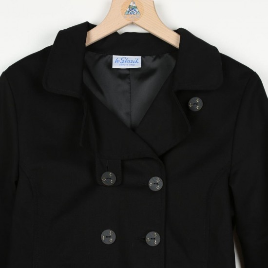 Biarritz, Stretch gabardine pea coat jacket