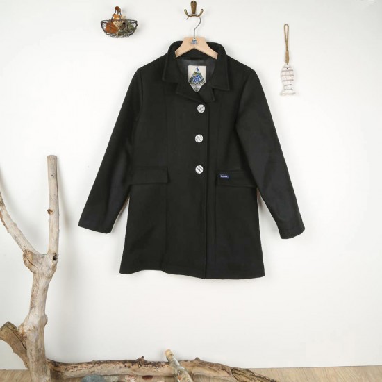 Fouesnant, Manteau femme hiver doublé en 100% laine Le Glazik Made in France