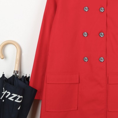Europa, light woman raincoat le glazik red