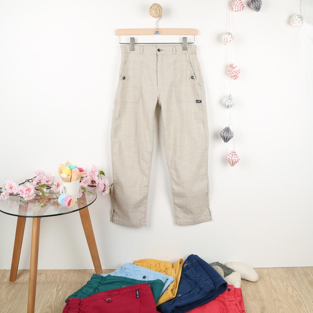 Pline, Linen and Cotton naturals capri pants - Maison Le Glazik