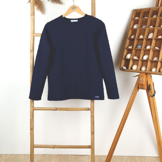 Ulm, cotton knitted jumper with 3D shapes