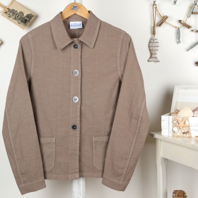 Faenza, Veste lin et coton naturel Le Glazik Jonc