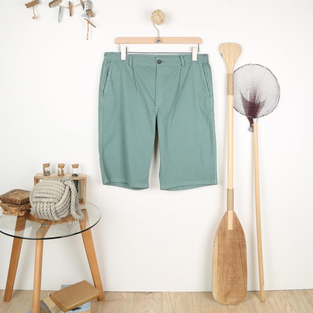 Balane, Right Gabardine stretch canvas Bermuda Shorts romarin