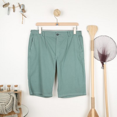 Balane, Right Gabardine stretch canvas Bermuda Shorts romarin