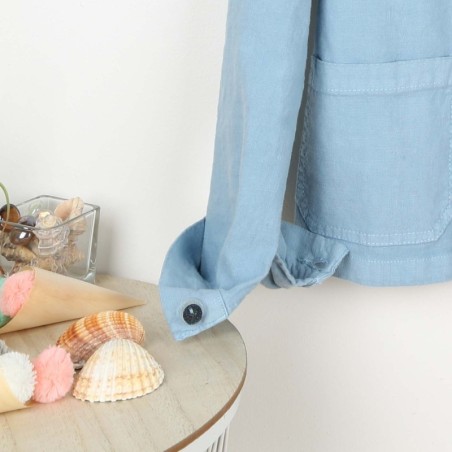 Faenza women jacket linen and cotton cloud color