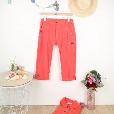 Pontoise, Linen/Coton pirate pants Strawberry