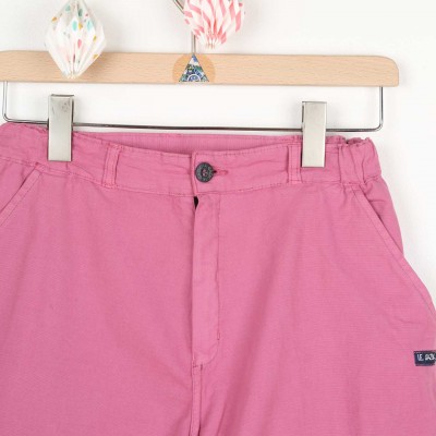 Barbara, Bermuda shorts with lapels in strecth canvas guimauve