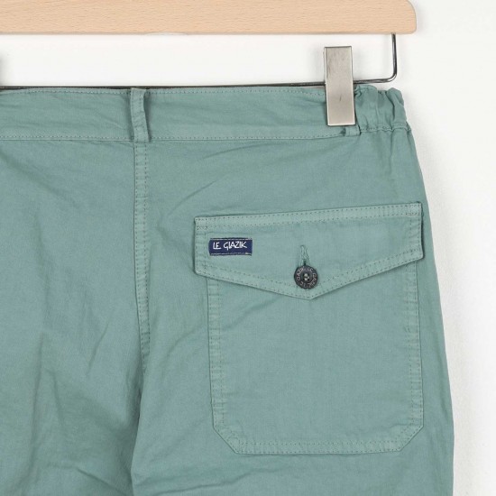 Porta, Stretch gabardine pants and Italian pockets Le Glazik Romarin