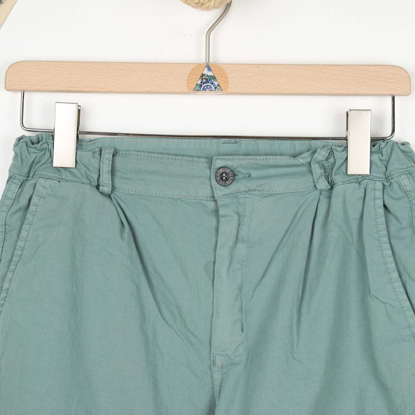 Porta, Stretch gabardine pants and Italian pockets Le Glazik Romarin