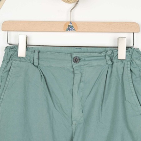 Porta, Pantalon en gabardine stretch Le Glazik Romarin