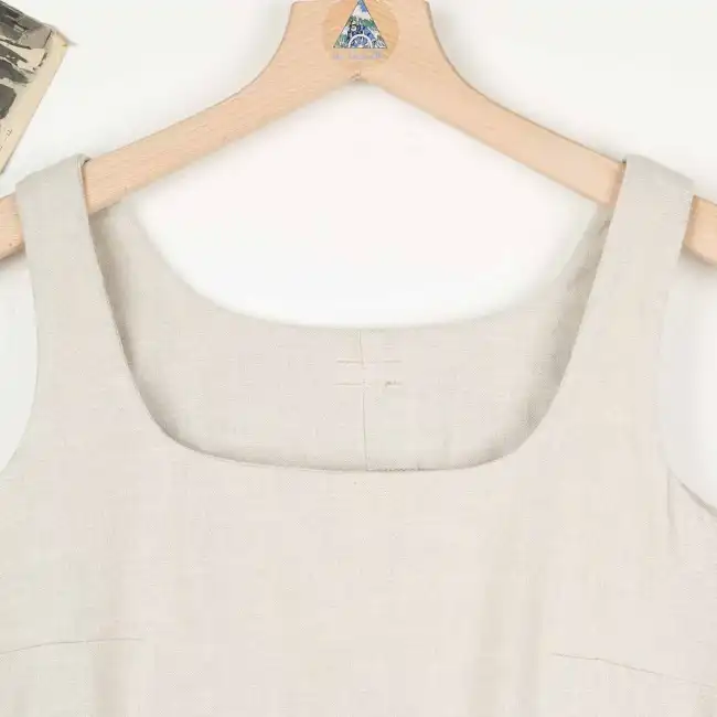Mirza, Robe sans manche lin et coton naturel