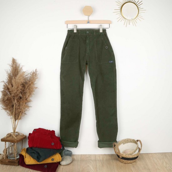 Laponie, Pantalon femme en velours côtes fines Le Glazik Angélique