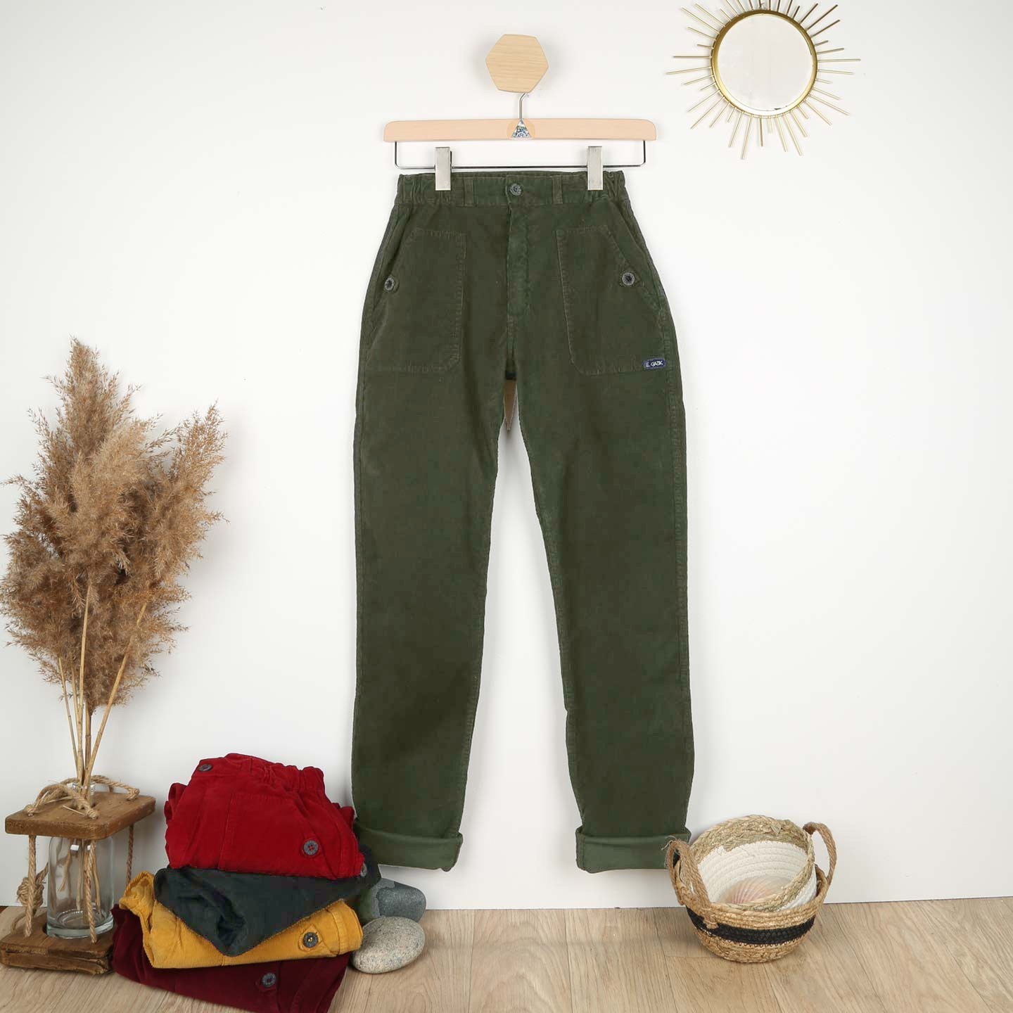 Laponie, Pantalon femme en velours côtes fines Le Glazik Angélique