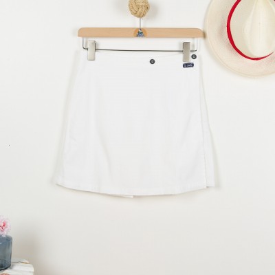 Ziga, Jupe short mi-cuisse blanc