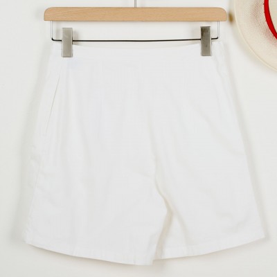Ziga, Jupe short mi-cuisse blanc