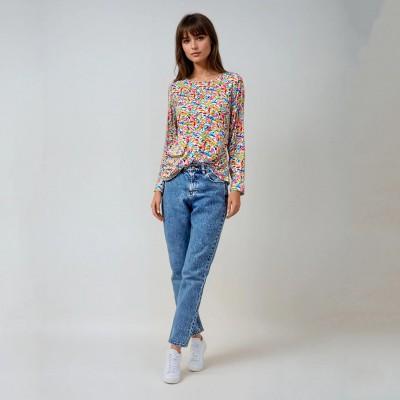 Macahé, T-shirt manches longues en viscose fluide