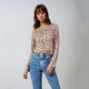 Macahé, T-shirt manches longues en viscose fluide