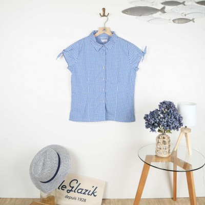 Mascaret, chemisier femme "Vichy" Bleu