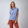 Mascaret, Vichy women's short-sleeves blouse Blue