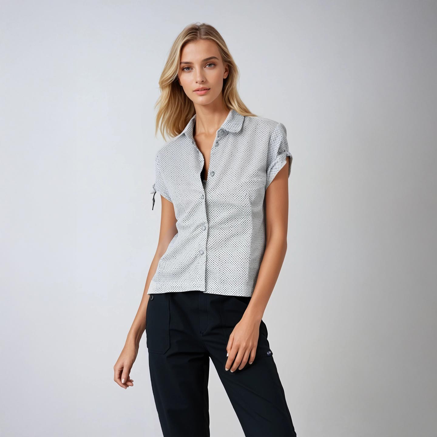 Melissande, Chemisier au style rétro vintage blanc