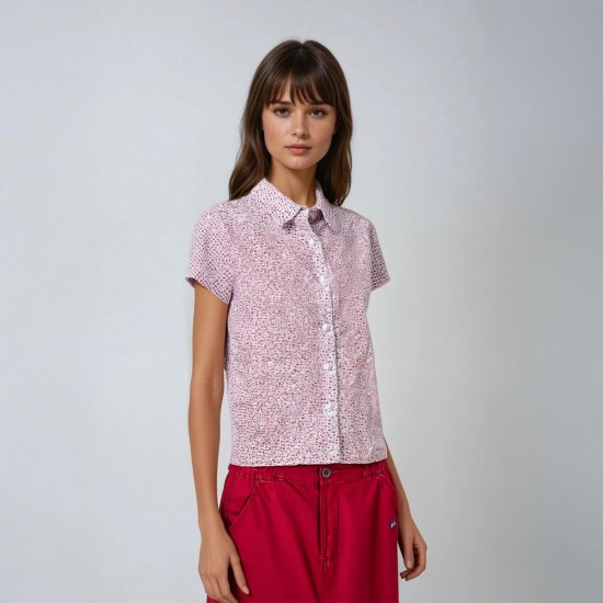 Mia, short-sleeves printed blouse