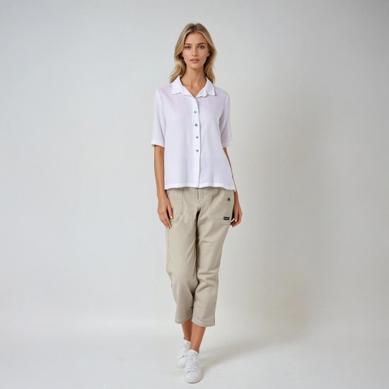 Mohawk, Linen Blouse with medium sleeves