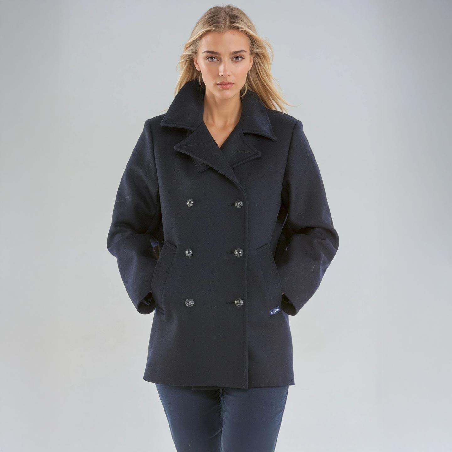 Fashion Women Marine Authentic Pea Coat LE Glazik Made In France