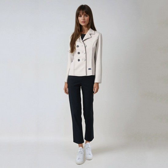 Bayonne, Veste esprit caban court doublé femme marin Le Glazik