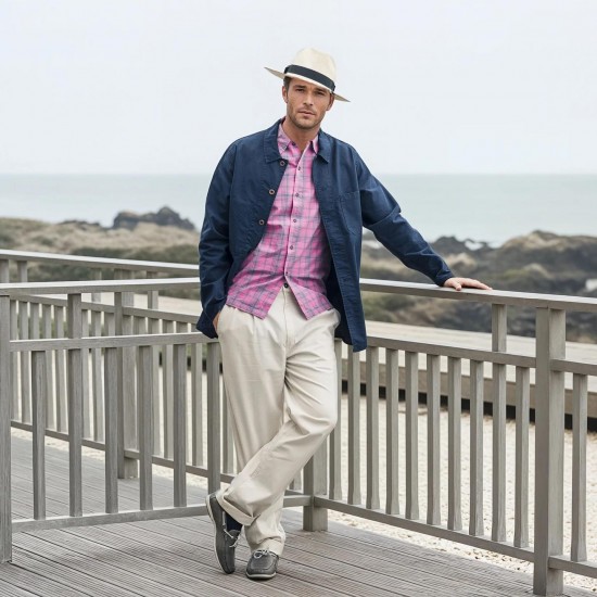 Florient, veste homme en coton biologique Navy