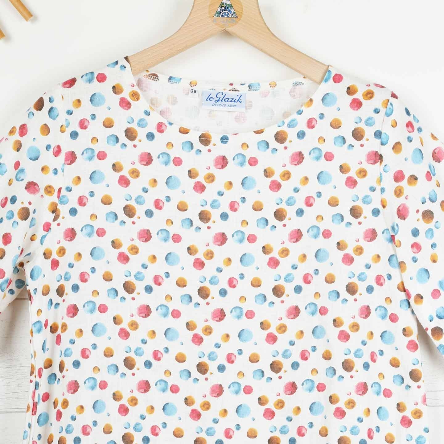 Marykate, blouse à pois 100% lin