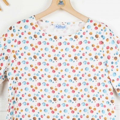 Marykate, blouse à pois 100% lin