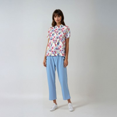 Maryève, short-sleeved shirt in 100% linen