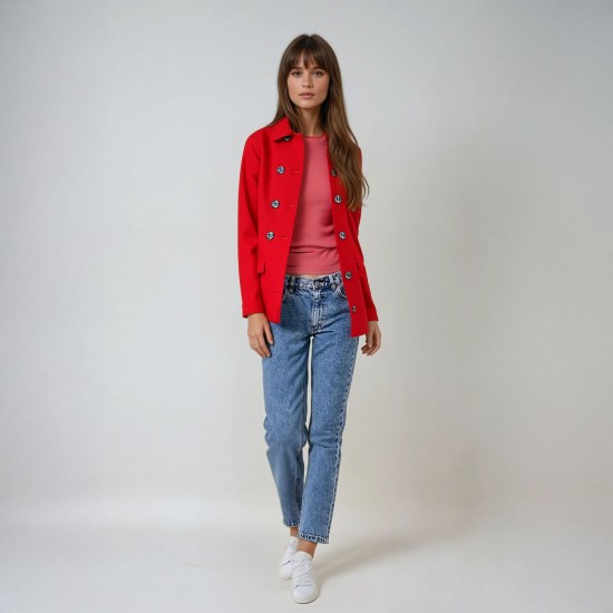 Europa, light woman raincoat le glazik red
