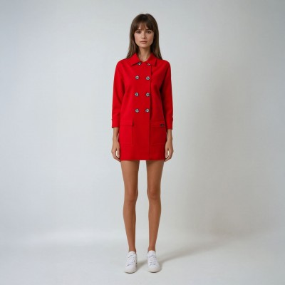 Europa, light woman raincoat le glazik red