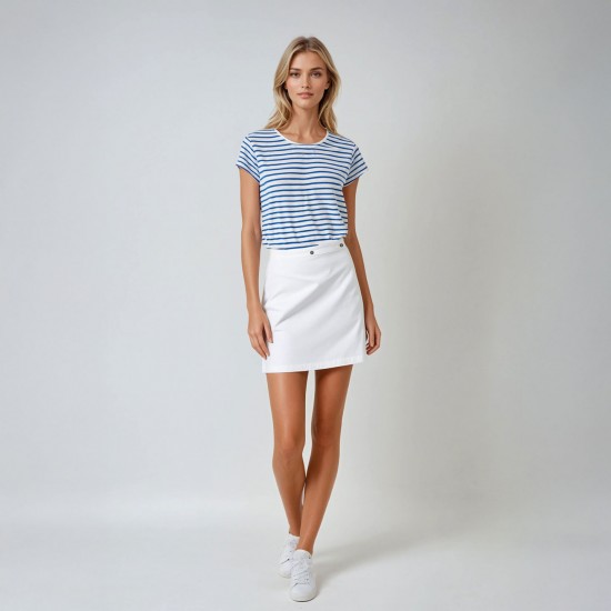 Ziga, Mid-thigh short skirt white