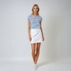 Ziga, Jupe short mi-cuisse blanc