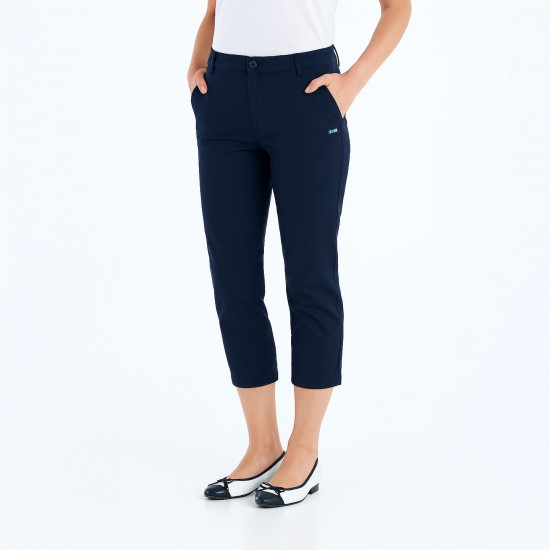 Poupon, Stretch fabric and elasticated waistband navy