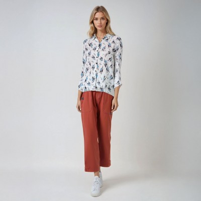 Marilou, chemisier manches 3/4 en 100% lin
