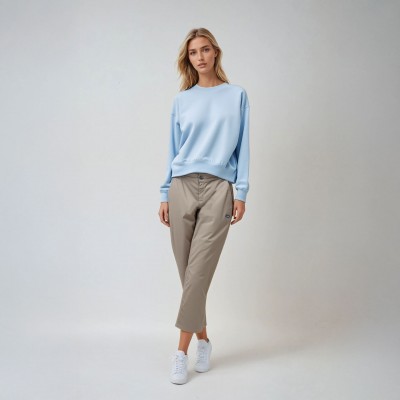 Polynice, satin stretch fabric pants