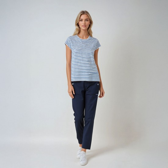 Pounah, Pantacourt en denim stretch