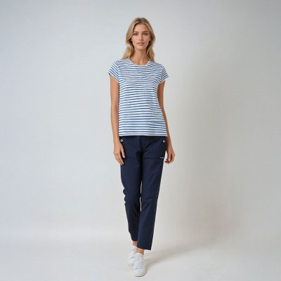 Pounah, Pantacourt en denim stretch