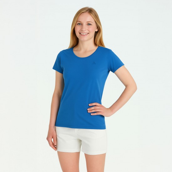 Zéa, T-shirt 100% coton avec logo Le Glazik Bleu femme